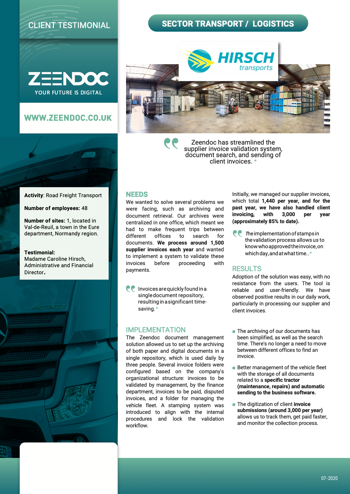 Hirsch Testimonial
