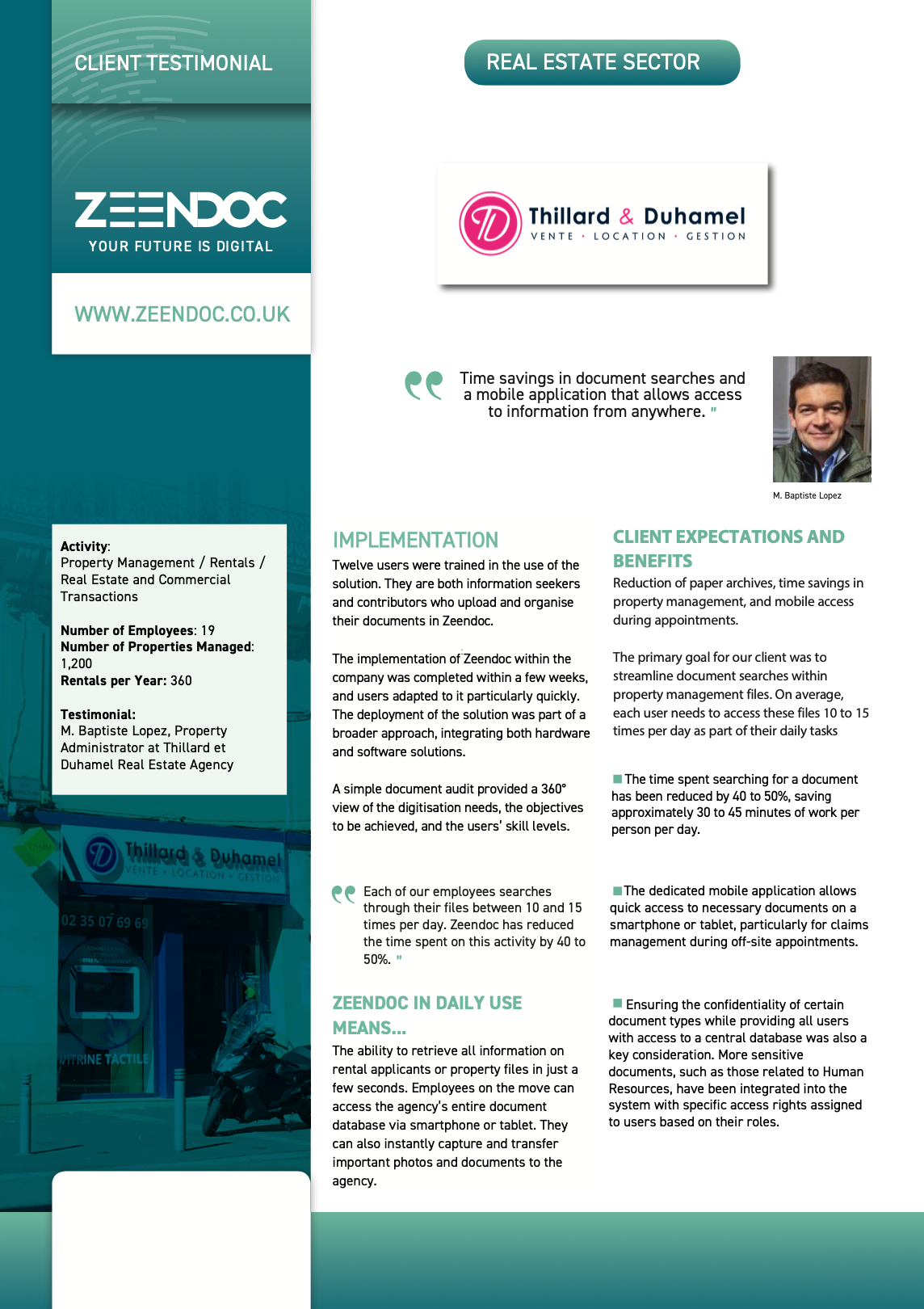Thillard & Duhamel Testimonial